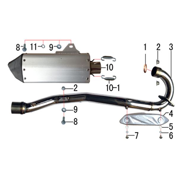 M2R M1 250cc Dirt Bike Exhaust Front Pipe