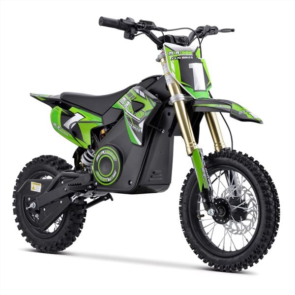 FunBikes MXR 1300w 48v Lithium Electric Motorbike 12/10 65cm Green Kids Dirt Bike
