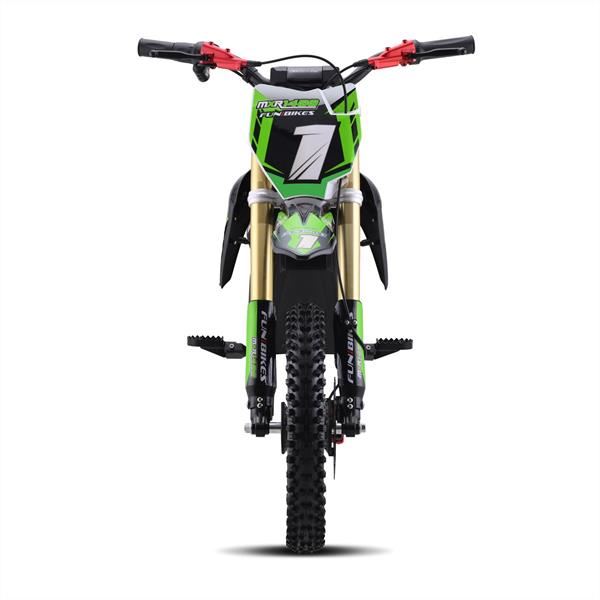 FunBikes MXR 1300w 48v Lithium Electric Motorbike 12/10 65cm Green Kids Dirt Bike