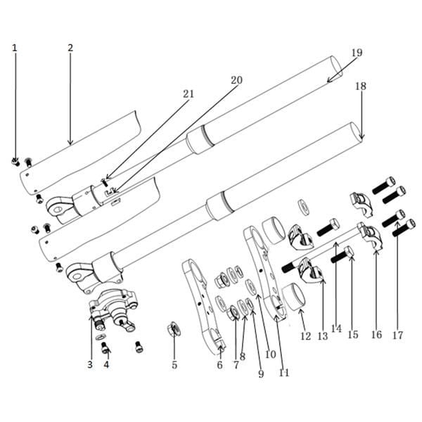 MXR RAGE 50cc Mini Dirt Bike Top Handlebar Clamp