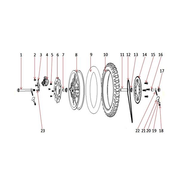 FunBikes MXR 60 Mini Dirt Bike Chain Tensioner Bolt Lock Nut