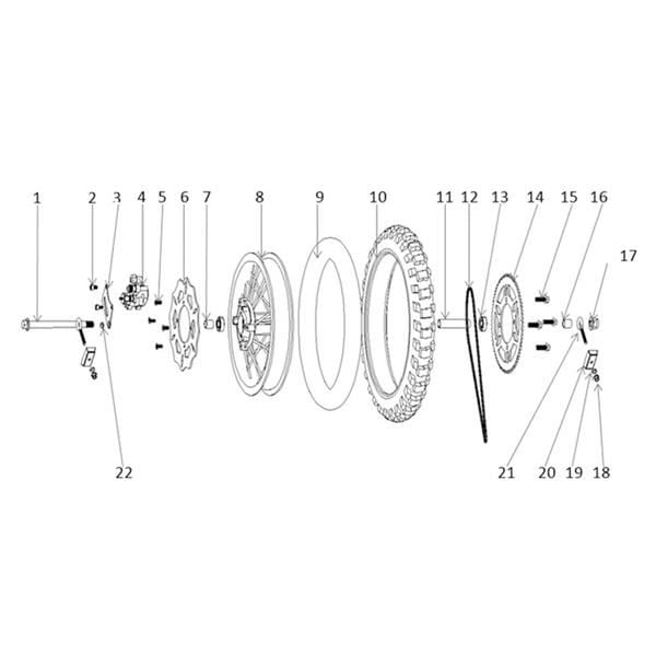 FunBikes MXR1300 Electric Dirt Bike Hydraulic Rear Brake Caliper System