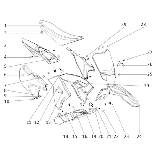 FunBikes MXR1100 Electric Dirt Bike Decorative Triangle Right