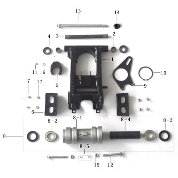 Pentora 150cc Quad Bike Rear Swing Arm Axle Inner Sleeve