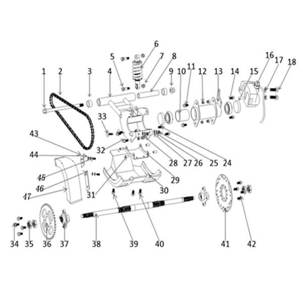 FunBikes Xtrax Sport 125cc Quad Bike Rear Brake Disc Bolt