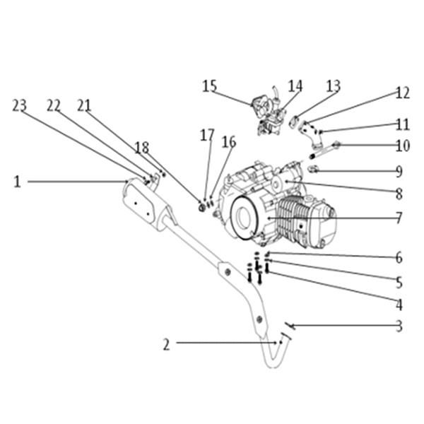 FunBikes Xtrax Sport 125cc Quad Bike Bottom Engine Mount Washer