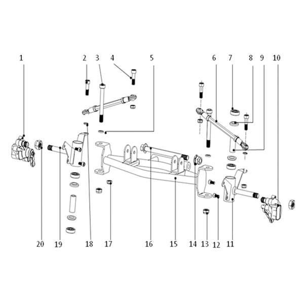 FunBikes Ranger 800w Mini Quad V2 Front Subframe Black