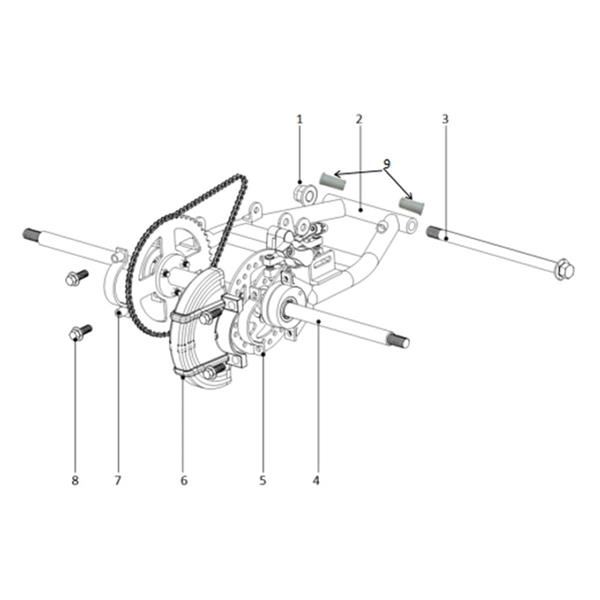 FunBikes Excite 50cc Mini Quad Rear Axle Shaft