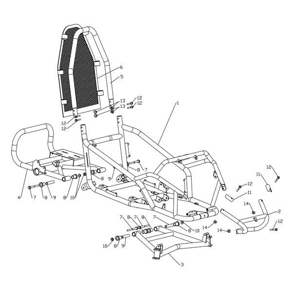 FunBikes FunKart Pro 1000w Electric Go Kart Front Bumper to Frame Bracket
