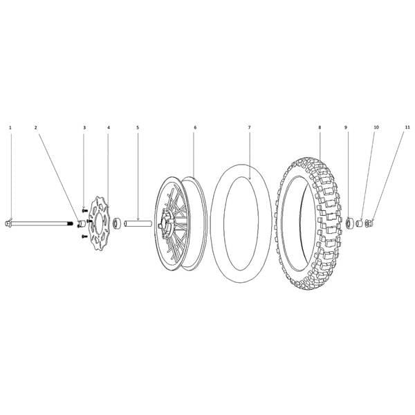 FunBikes MXR1500 Electric Dirt Bike Front Brake Disc Bolt
