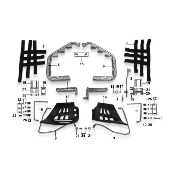 Xtrax Sport 250cc Quad Bike RHS Heel Guard Rear Bracket