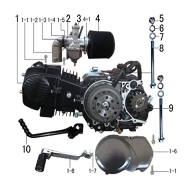 M2R RF125 S2 Pit Bike Gear Change Lever