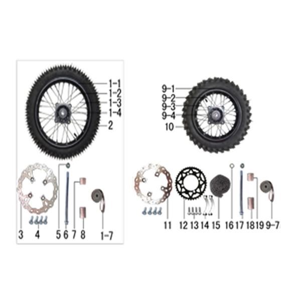 M2R RF125 S2 Pit Bike Front Axle
