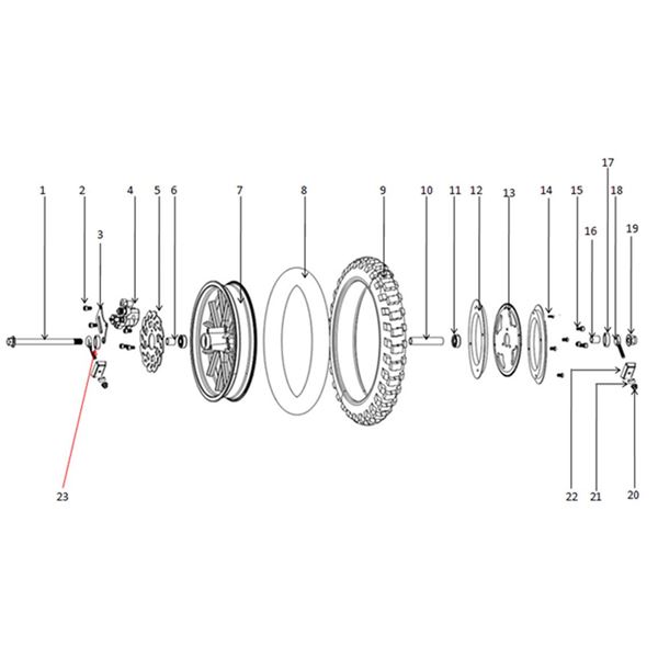 bicycle rear wheel assembly