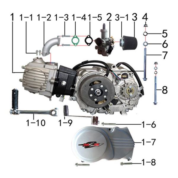 110cc dirt bike carburetor