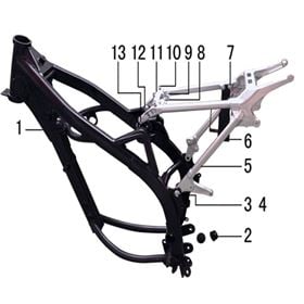 dirt bike body frame