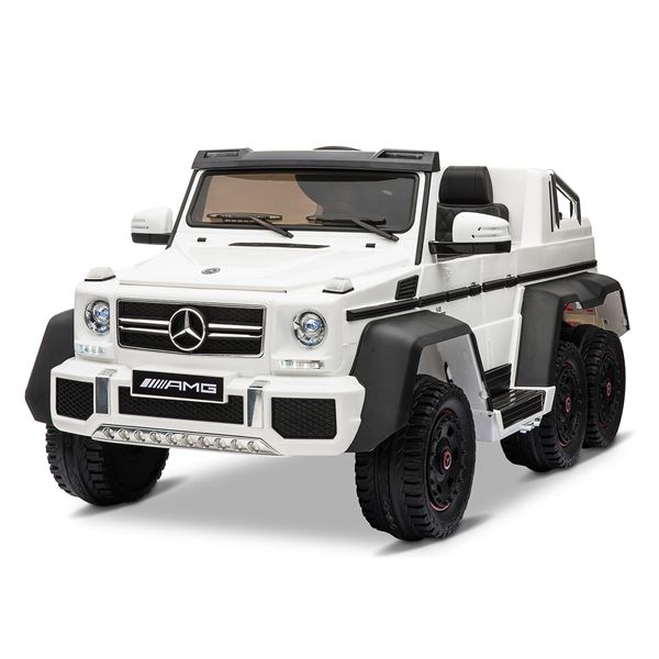 Mercedes G63 6x6 Amg G Wagon Licensed 4wd 12v Battery White Ride On Suv