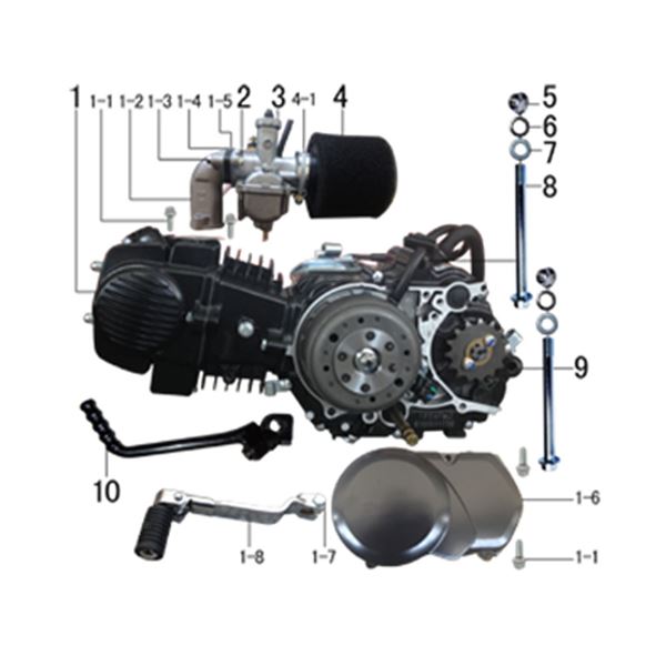 140cc dirt bike engine